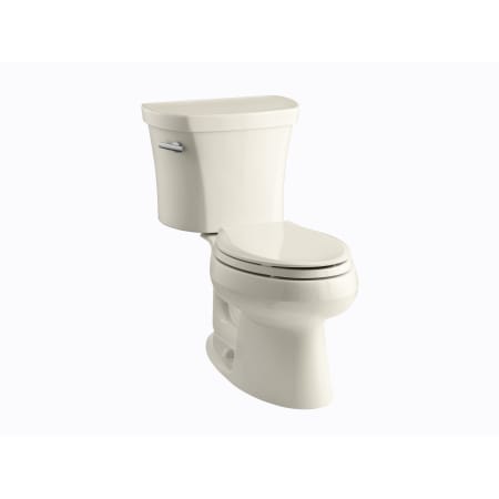 Kohler Wellworth 1.28 GPF Two-Piece Elongated Toilet with 14" Rough In and Left-Hand Trip Lever - Seat Not Included Almond