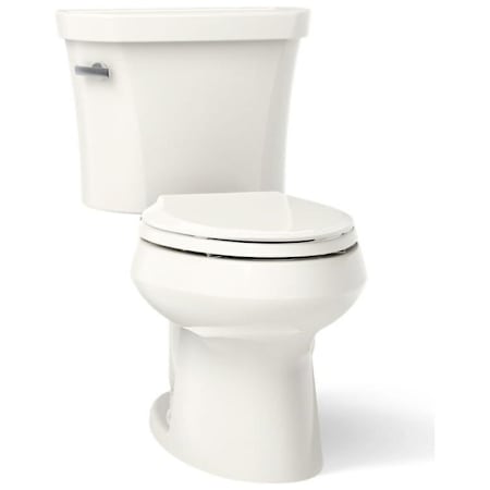 Kohler Wellworth 1.28 GPF Two-Piece Elongated Toilet with 14" Rough In and Left-Hand Trip Lever - Seat Not Included Biscuit