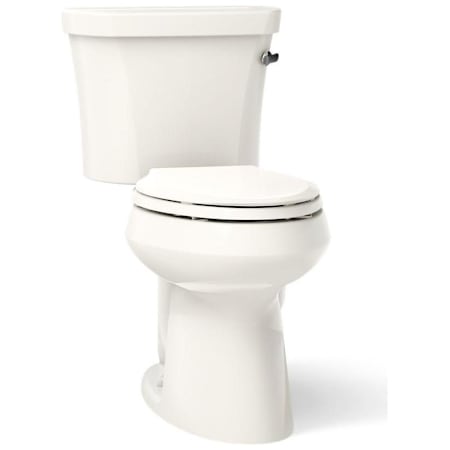 Kohler 1.28 GPF Two-Piece Comfort Height Elongated Toilet with 14" Rough In, Right Hand Trip Lever, Insuliner and Tank Locks from the Highline Collection Biscuit