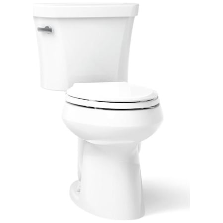 Kohler 1.28 GPF Two-Piece Comfort Height Elongated Toilet with 14" Rough In and Tank Locks from the Highline Collection White