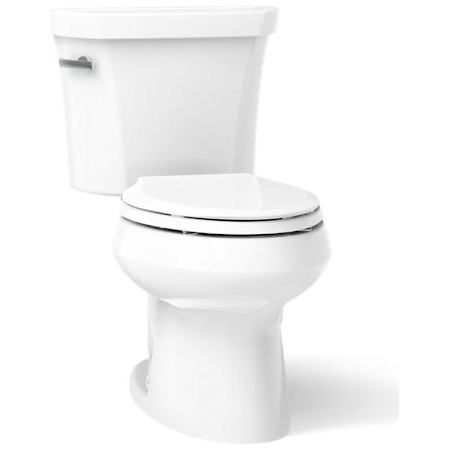 Kohler 1.6 GPF Two-Piece Elongated Toilet with 12" Rough In from the Wellworth Collection White