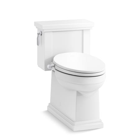 Kohler Tresham One-Piece Compact Elongated Comfort Height Toilet with Skirted Trapway - Includes PureWash M300 Elongated Manual Bidet Seat White