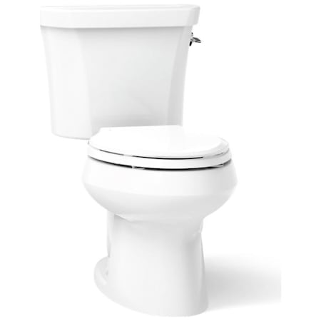 Kohler Wellworth 1.1/1.6 GPF Dual Flush Floor Mounted Elongated Toilet - Less Seat White