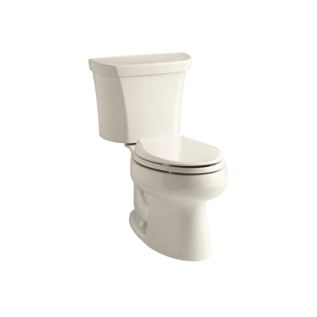 Kohler Wellworth 1.1/1.6 GPF Dual Flush Floor Mounted Elongated Toilet - Less Seat Almond