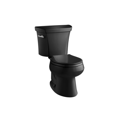 Kohler 1.28 GPF Two-Piece Round Toilet with 12" Rough In from the Wellworth Collection Black Black