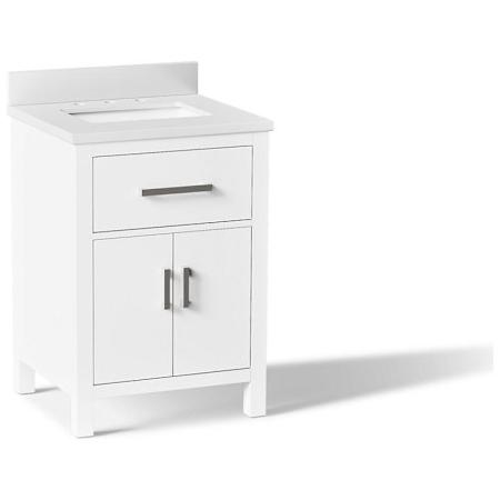 Kohler Kresla 25" Free Standing Single Basin Vanity Set with Cabinet and Quartz Vanity Top White