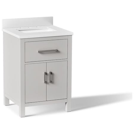 Kohler Kresla 24" Free Standing Single Basin Vanity Set with Cabinet and Quartz Vanity Top Atmos Grey