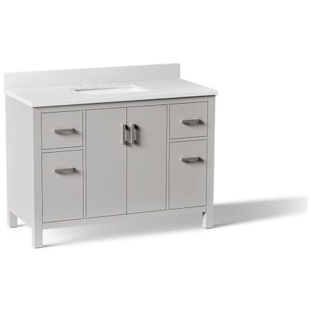 Kohler Kresla 48" Free Standing Single Basin Vanity Set with Cabinet and Quartz Vanity Top Atmos Grey