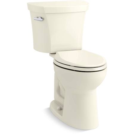 Kohler Highline 1.28 GPF Two Piece Elongated Toilet with Left Hand Lever and AquaPiston Technology Biscuit