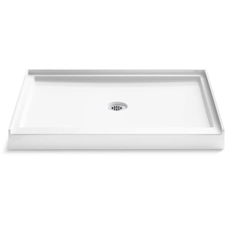 Kohler Stoneridge 48" x 36" Rectangular Shower Base with Single Threshold and Center Drain Honed White