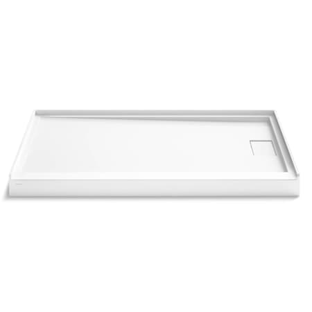 Kohler Stoneridge 60" x 36" Rectangular Shower Base with Single Threshold and Right Drain Honed White