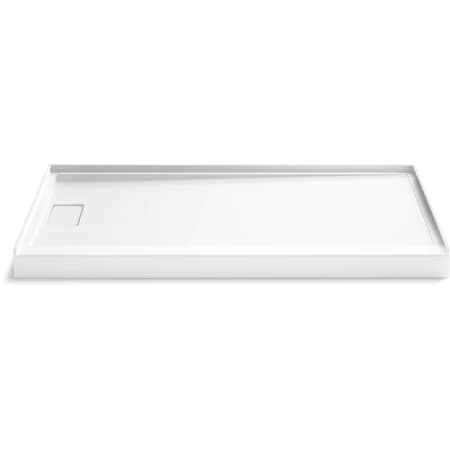Kohler Stoneridge 66" x 34" Rectangular Shower Base with Single Threshold and Left Drain Honed White