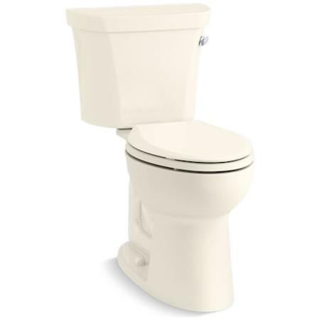 Kohler Highline 1.0 GPF Two Piece Elongated Toilet with Right Hand Lever Biscuit