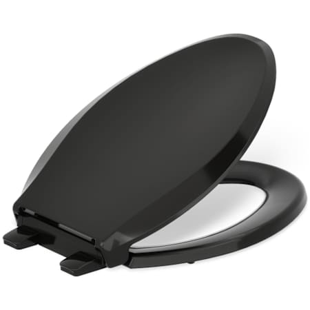 Kohler Cachet Elongated Closed-Front Toilet Seat with Soft Close and Quick Release Black Black