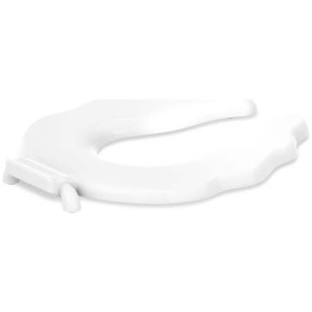 Kohler Primary Round Open Front Children's Toilet Seat with Anti-Microbial Agent and Green Hinge White