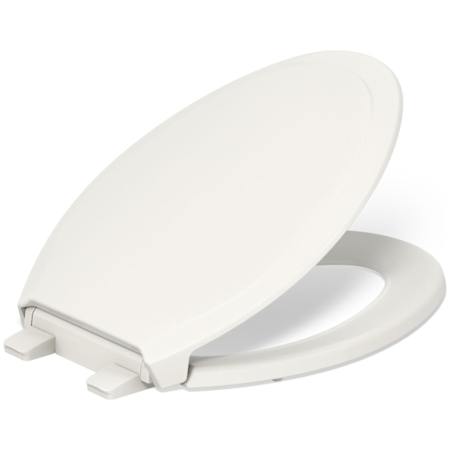Kohler Rutledge Elongated Closed-Front Toilet Seat with Soft Close and Quick Release Biscuit
