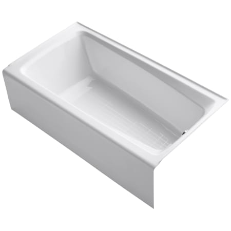 Kohler Mendota Collection 60" Alcove Three Wall Soaking Bathtub with Right Hand Drain White