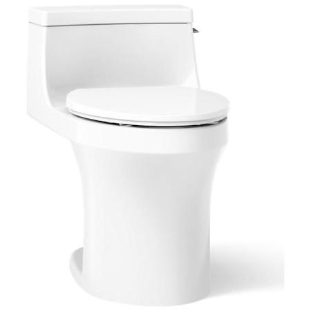 Kohler San Souci 1.28 GPF Elongated One-Piece Comfort Height Toilet with Right Side Trip Lever and AquaPiston Technology - Seat Included White