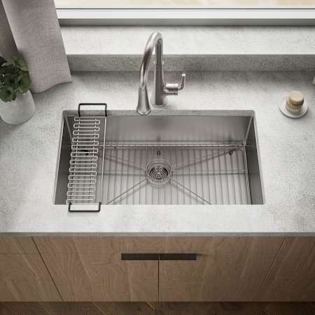 Kohler Strive 32" Single Basin Undermount 16-Gauge Stainless Steel Kitchen Sink with SilentShield Stainless Steel
