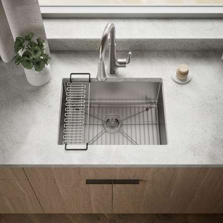 Kohler Strive 24" Single Basin Undermount 16-Gauge Stainless Steel Kitchen Sink with SilentShield Stainless Steel