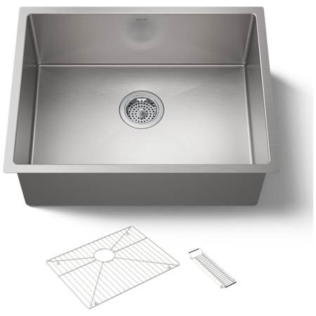 Kohler Strive 24" Single Basin Undermount 16-Gauge Stainless Steel Kitchen Sink with SilentShield Stainless Steel