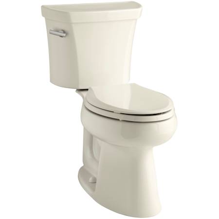 Kohler Highline 1.0 GPF Elongated Two-Piece Comfort Height Toilet with Class Five Flush&reg; Technology - Seat not Included Almond