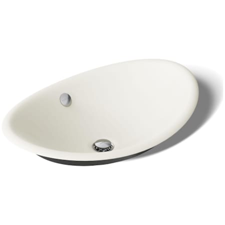 Kohler Iron Plains 20-3/4"L Deck Mounted Cast Iron Vessel Sink with Overflow and Biscuit Painted Underside Biscuit