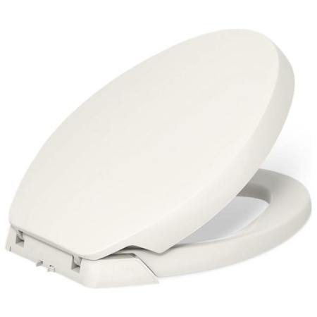 Kohler Purefresh Elongated Closed Front Toilet Seat with Purefresh Air Filtering, Night Light, and Quiet-Close Technology Biscuit