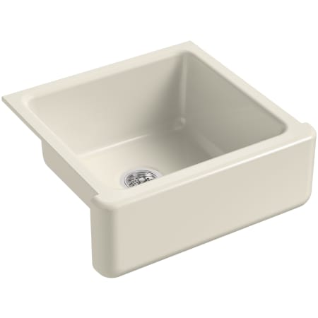 Kohler Whitehaven 23-1/2" Self-Trimming Farmhouse Single Basin Enameled Cast Iron Kitchen Sink Almond