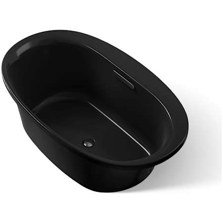 Kohler Underscore 60" Drop-In or Undermount Soaking Bathtub with Center Drain Black Black
