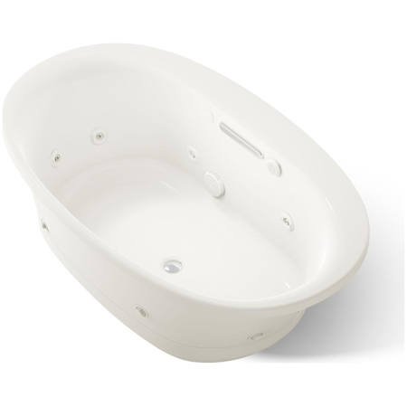 Kohler Underscore Oval 60" Drop In Acrylic Air / Whirlpool Tub with Center Drain and Overflow Biscuit