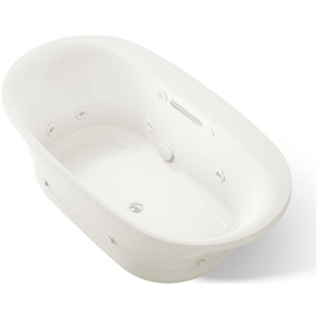 Kohler Underscore Oval 66" Drop In Acrylic Air / Whirlpool Tub with Center Drain and Overflow Biscuit