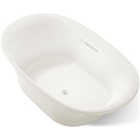 Kohler Underscore Oval 72" Drop In Acrylic Air Tub with Center Drain and Overflow Biscuit