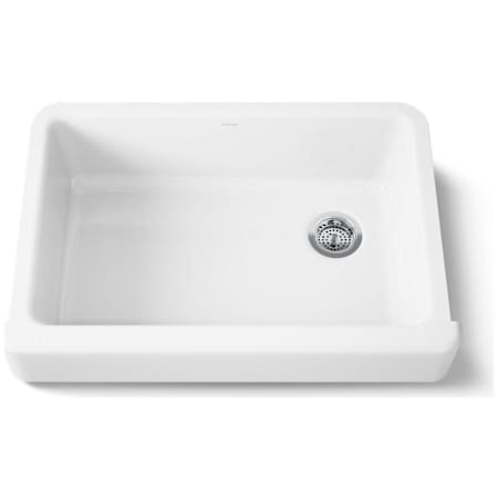 Kohler Whitehaven 32-1/2" Self-Trimming Farmhouse Single Basin Enameled Cast Iron Kitchen Sink White