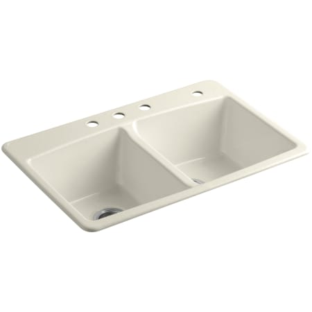 Kohler Brookfield 33" Double Basin Top-Mount Enameled Cast-Iron Kitchen Sink Almond