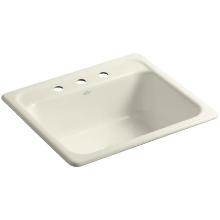 Kohler Mayfield 25" Single Basin Top-Mount Enameled Cast-Iron Kitchen Sink Almond