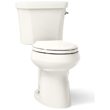Kohler Highline 1.1/1.6 GPF Dual Flush Floor Mounted Elongated Toilet with Right Hand Lever and 10" Rough In - Less Seat Biscuit
