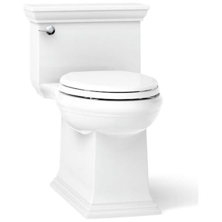 Kohler Memoirs 1.28 GPF Compact Elongated One-Piece Comfort Height Toilet with AquaPiston and Glenbury Quiet-Close Seat Included White