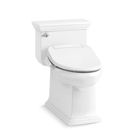 Kohler Memoirs One-Piece Compact Elongated Comfort Height Toilet with Skirted Trapway - Includes PureWash E525 Elongated Bidet Seat White