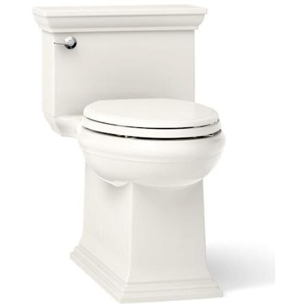 Kohler Memoirs 1.28 GPF Compact Elongated One-Piece Comfort Height Toilet with AquaPiston and Glenbury Quiet-Close Seat Included Biscuit