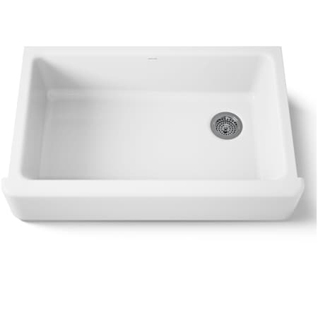 Kohler Whitehaven 35-11/16" Self-Trimming Farmhouse Single Basin Enameled Cast Iron Kitchen Sink White