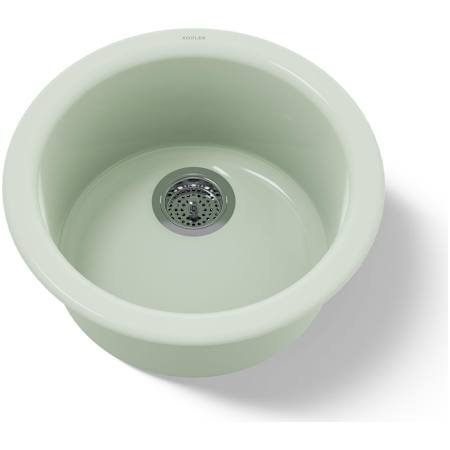 Kohler Porto Fino 18-1/2" Undermount Single Basin Cast Iron Bar Sink Aspen Green
