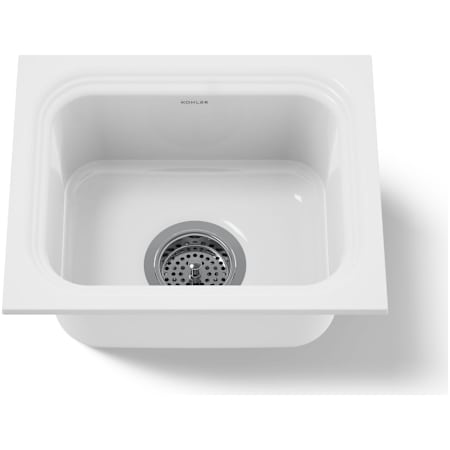 Kohler Northland 15" Undermount Single Basin Cast Iron Bar Sink White