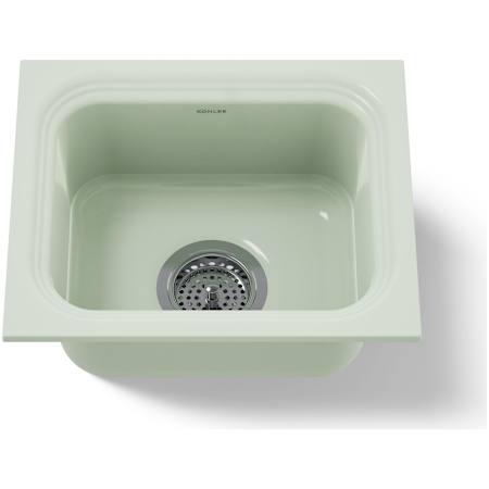 Kohler Northland 15" Undermount Single Basin Cast Iron Bar Sink Aspen Green