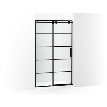 Kohler Composed 78" High x 47-7/8" Wide Sliding Framed Tempered Glass Shower Door with Controlled Close and CleanCoat+ Technologies Matte Black