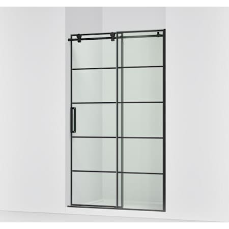 Kohler Composed 78" High x 47-7/8" Wide Sliding Frameless Tempered Glass Shower Door with Controlled Close and CleanCoat+ Technologies Matte Black