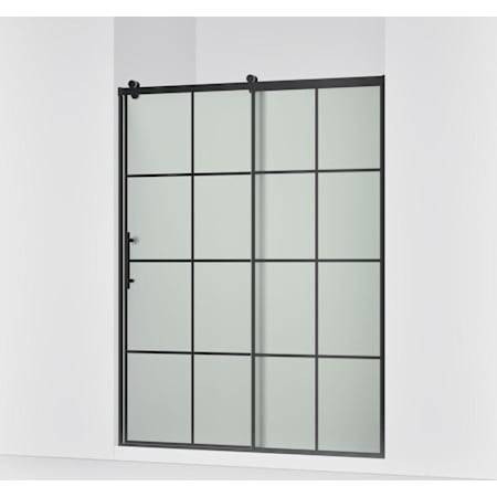 Kohler Rely 75-5/8" High x 26-1/4" Wide Sliding Framed Tempered Glass Shower Door with Controlled Close and CleanCoat+ Technologies Matte Black