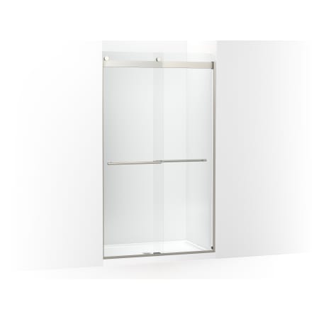 Kohler Levity Plus 81-5/8" High x 47-5/8" Wide Sliding Frameless Shower Door with Clear Glass Anodized Brushed Nickel