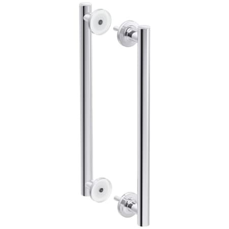 Kohler Purist 14" Center to Center Shower Back to Back Pivot Shower Door Handle Polished Chrome