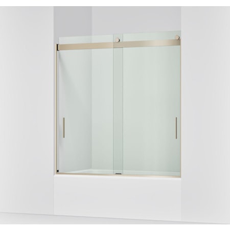 Kohler Levity 62" High x 59-5/8" Wide Bypass Frameless Tub Door with Clear Glass Anodized Brushed Bronze